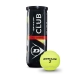 Tennisbollar D TB CLUB AC 3 PET Dunlop 601334 3 Delar (Gummi)