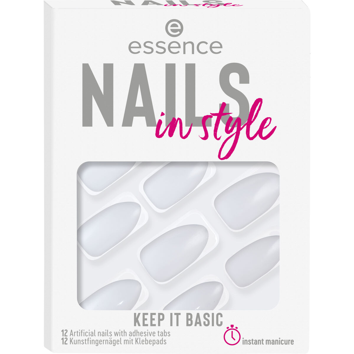 False nails Essence Nails In Style 15-keep it basic 12 Pieces (12 Units)