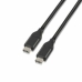 USB-C 3.1-kabel Aisens Svart 1 m