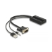 Adapter HDMI naar VGA met Audio DELOCK 64172 Zwart 25 cm