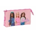 Kolme tõmblukuga pliiatsikarp Barbie Roosa 22 x 12 x 3 cm