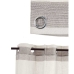 Curtain White Grey 140 x 0,1 x 260 cm (6 Units)