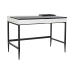Písací stôl DKD Home Decor Čierna Kov MDF Biela PU (110 x 55 x 76 cm)