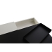 Pöytä DKD Home Decor Musta Metalli MDF Valkoinen PU (110 x 55 x 76 cm)
