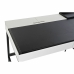Skrivebord DKD Home Decor Svart Metall MDF Hvit PU (110 x 55 x 76 cm)
