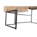Íróasztal DKD Home Decor Fekete Természetes Fém Mangófa 150 x 60 x 85 cm