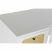 Písací stôl DKD Home Decor Jedľa Biela Ratan (140 x 50 x 76 cm)