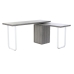 Pisaći stol DKD Home Decor Prirodno Siva Metal MDF (150 x 120 x 75 cm)