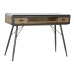 Desk DKD Home Decor 118 x 52 x 84 cm Fir Natural Metal Light grey