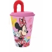 Kop med Sugerør Minnie Mouse Spring Look 430 ml