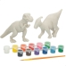 Conjunto 2 Dinossauros PlayGo 15 Peças 6 Unidades 14,5 x 9,5 x 5 cm Dinossauros Para pintar