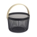 Multi-purpose basket Confortime Metal Wood 25,5 x 17,5 cm (6 Units)