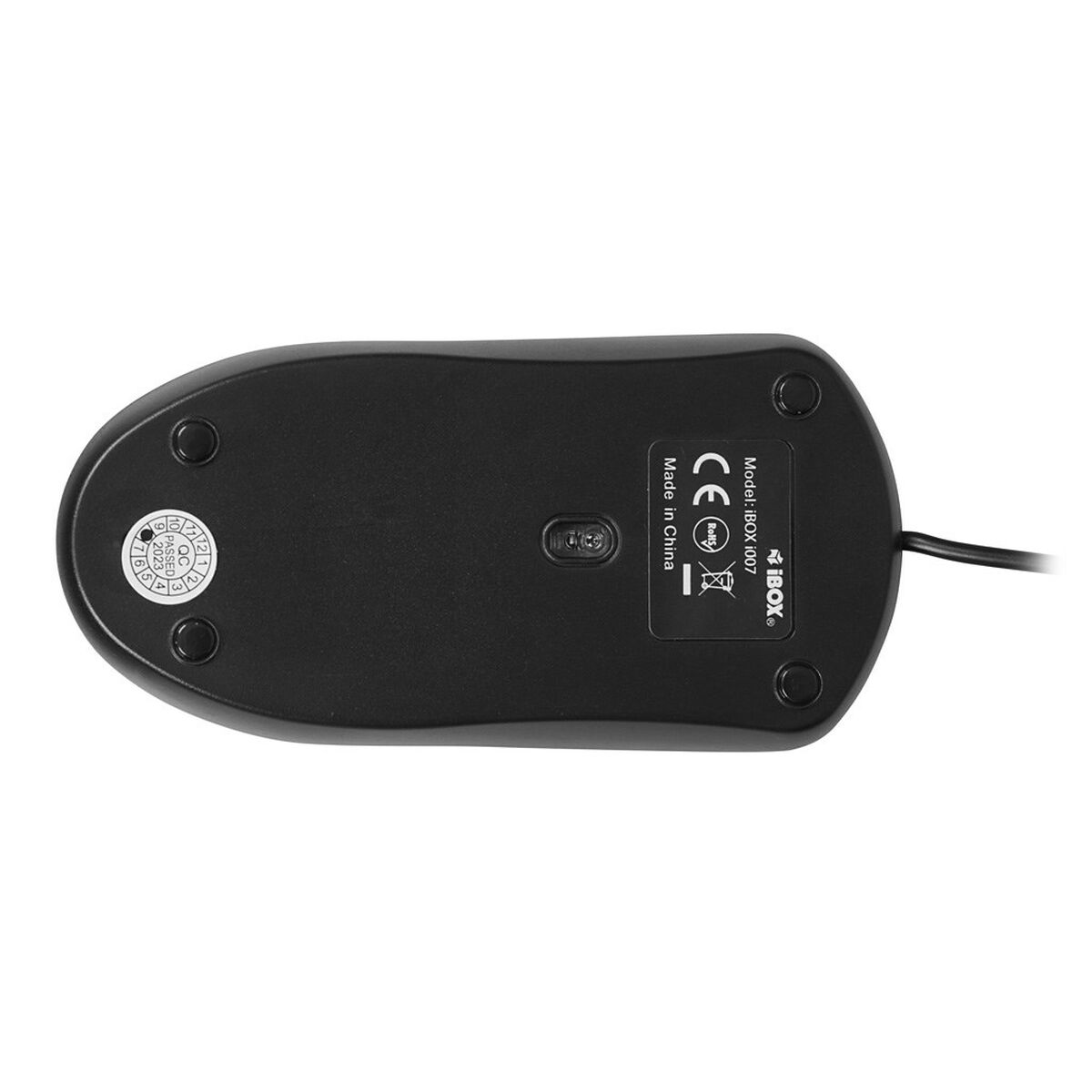 Muis Ibox IMOF010 Zwart 1600 dpi