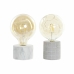 Stolní lampa DKD Home Decor Bílý Šedý Zlatá Cement 12 x 12 x 22 cm (2 kusů)