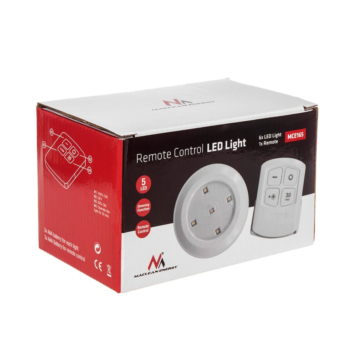 Plafondlamp MacLean MCE165 Wit Nee Plastic
