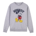 Unisex Sweaters uden Hætte Mickey Mouse Grå