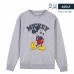 Unisex Sweaters uden Hætte Mickey Mouse Grå