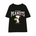 Kortærmet T-shirt til Kvinder Snoopy Sort