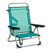 Pludmales krēsls Alco Alumīnijs Dažādas pozīcijas Locīšana Zaļš 62 x 82 x 65 cm (62 x 82 x 65 cm)