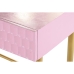 Ingresso DKD Home Decor Rosa Dorato Metallo Legno di mango Moderno (90 x 45 x 74 cm)