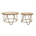 Dviejų staliukų rinkinys DKD Home Decor Šviesiai rudas 80 x 80 x 47 cm 80 x 80 x 45,5 cm
