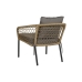 Conjunto de mesa com 2 cadeiras DKD Home Decor Rotim sintético Aço (68 x 73,5 x 66,5 cm)