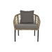 Komplet stola i 2 stolice DKD Home Decor sintetički ratan Čelik (68 x 73,5 x 66,5 cm)