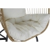 Függő kerti szék DKD Home Decor 94 x 100 x 196 cm 79 x 60 x 100 cm Fekete Barna szintetikus rattan Acél Fehér Világos barna  