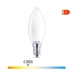 LED-lampe Philips Stearinlys Hvit F 40 W 4,3 W E14 470 lm 3,5 x 9,7 cm (4000 K)