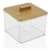 Box with cover Versa Bamboo polystyrene (9 x 8,5 x 9 cm)