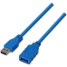 Cable Alargador USB NANOCABLE CABLE USB 3.0, TIPO A/M-A/H, AZUL, 2.0 M Azul 2 m