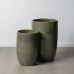 Vase 52 x 52 x 80 cm Grøn Keramik (2 enheder)