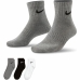 Sportske Čarape Nike Everyday Lightweight Siva 3 pari