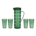 Set de jarra con vasos EDM 827051 Plástico reciclado Verde 5 Piezas
