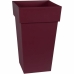 Vaso Ecolux 39 x 39 x 65 cm Vermelho Escuro Plástico Quadrado Moderno
