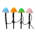 Set de Estacas LED de jardín Lumineo 491763 Mini Seta Multicolor (20 Unidades)