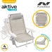 Folding Chair with Headrest Aktive Ibiza Beige 51 x 76 x 45 cm (2 Units)