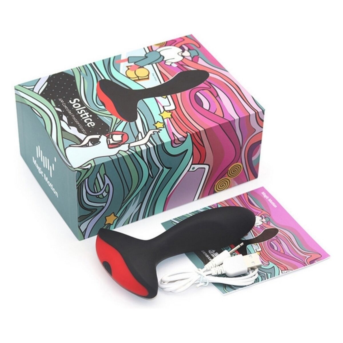 Massaggiatore Prostatico Magic Motion Solstice Nero/Rosso