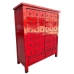 Prádelník DKD Home Decor Červený jilmové dřevo Orientální Nalakovaný 102 x 42 x 120 cm