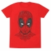 T-Shirt met Korte Mouwen Deadpool Tattoo Style Rood Uniseks