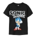 Camiseta de Manga Corta Infantil Sonic Negro