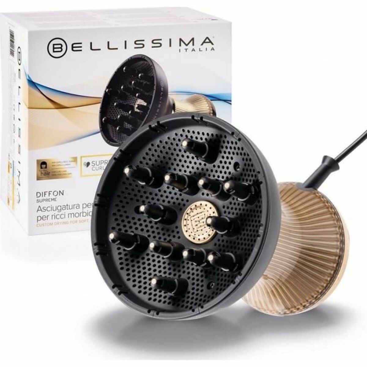Diffuser Bellissima Supreme Diffuser Krøllete hår Svart