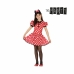 Costume per Bambini Minnie Mouse 26947 Rosso Fantasia 5-6 Anni (2 Pezzi)