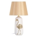 Lampa stołowa Biały Złoty Bawełna Ceramika 60 W 220 V 240 V 220-240 V 32 x 32 x 43 cm