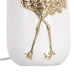 Galda lampa Balts Bronza Kokvilna Keramika 60 W 220 V 240 V 220-240 V 32 x 32 x 43 cm