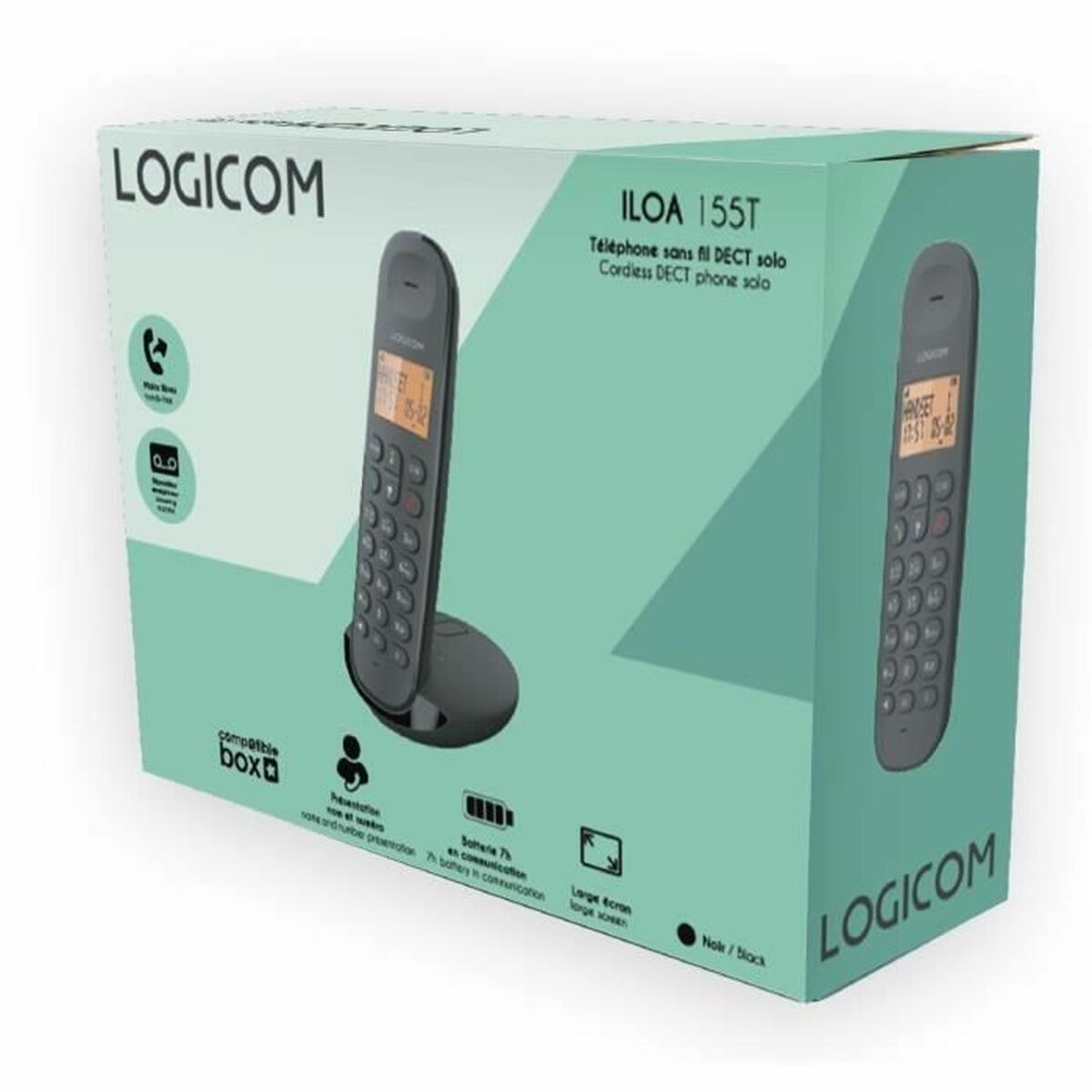 Fastnettelefon Logicom DECT ILOA 155T SOLO Sort