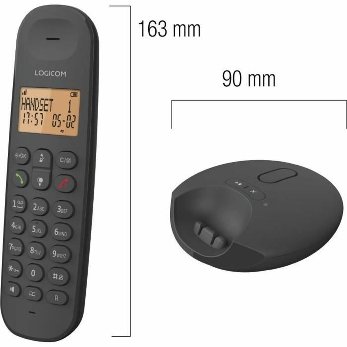 Fastnettelefon Logicom DECT ILOA 155T SOLO Sort
