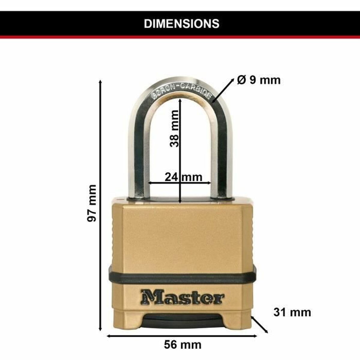 Cadeado com combinação Master Lock Zinco