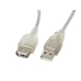 USB 2.0 Cable Lanberg CA-USBE-12CC-0018-TR White Transparent Clear 1,8 m