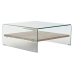 Centrālais galds DKD Home Decor Rūdīts stikls Koks MDF 80 x 80 x 35 cm